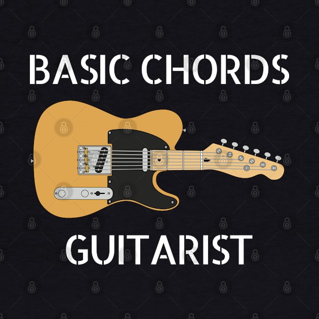 Basic Chords Guitarist Three Frets T-Style Guitar Maple by nightsworthy